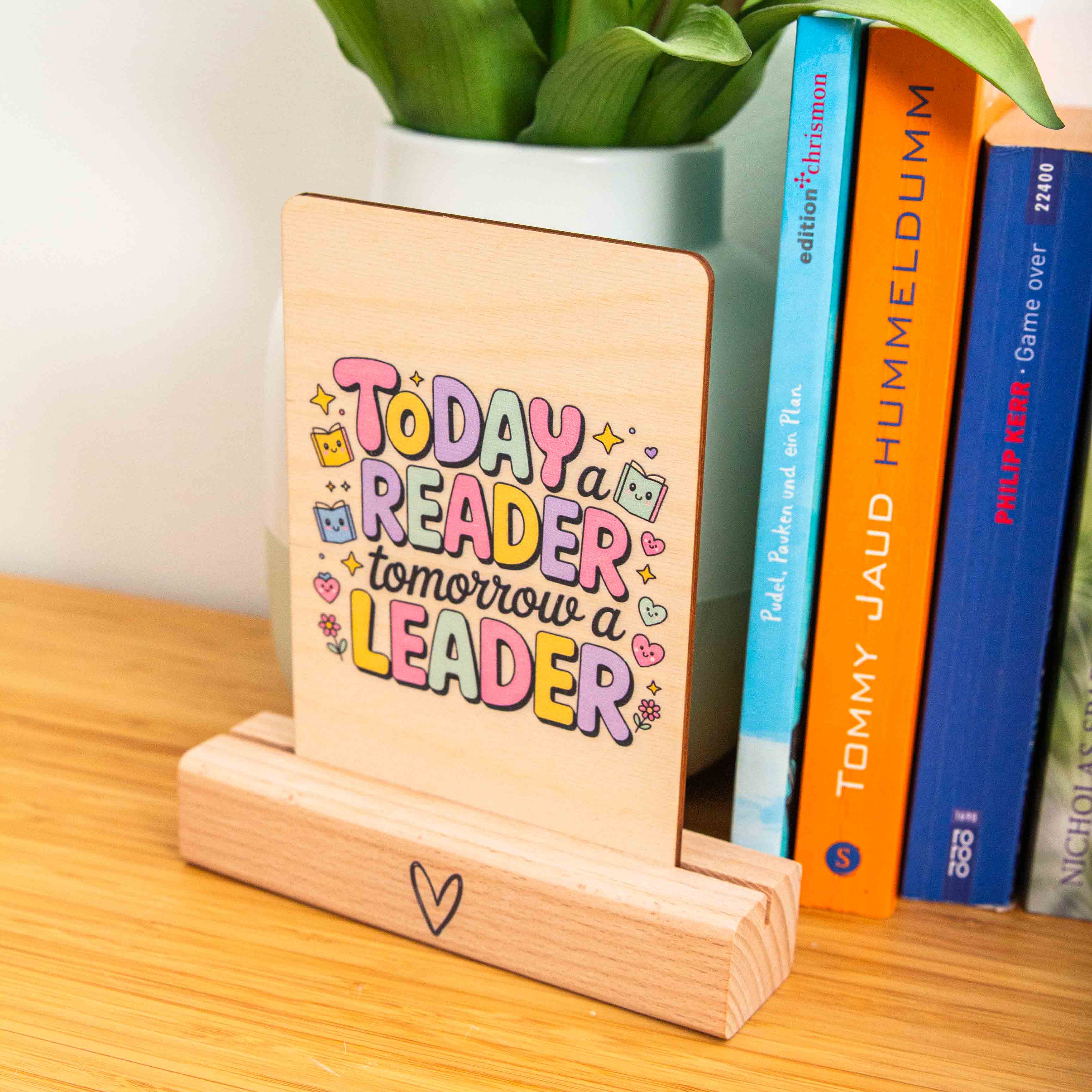 Postkarte today a reader tomorrow a leader / Holzpostkarte Bücherliebhaber / Bookstagram / Postkarten mit Botschaft 3 Postkarte today a reader tomorrow a leader / Holzpostkarte Bücherliebhaber / Bookstagram / Postkarten mit Botschaft