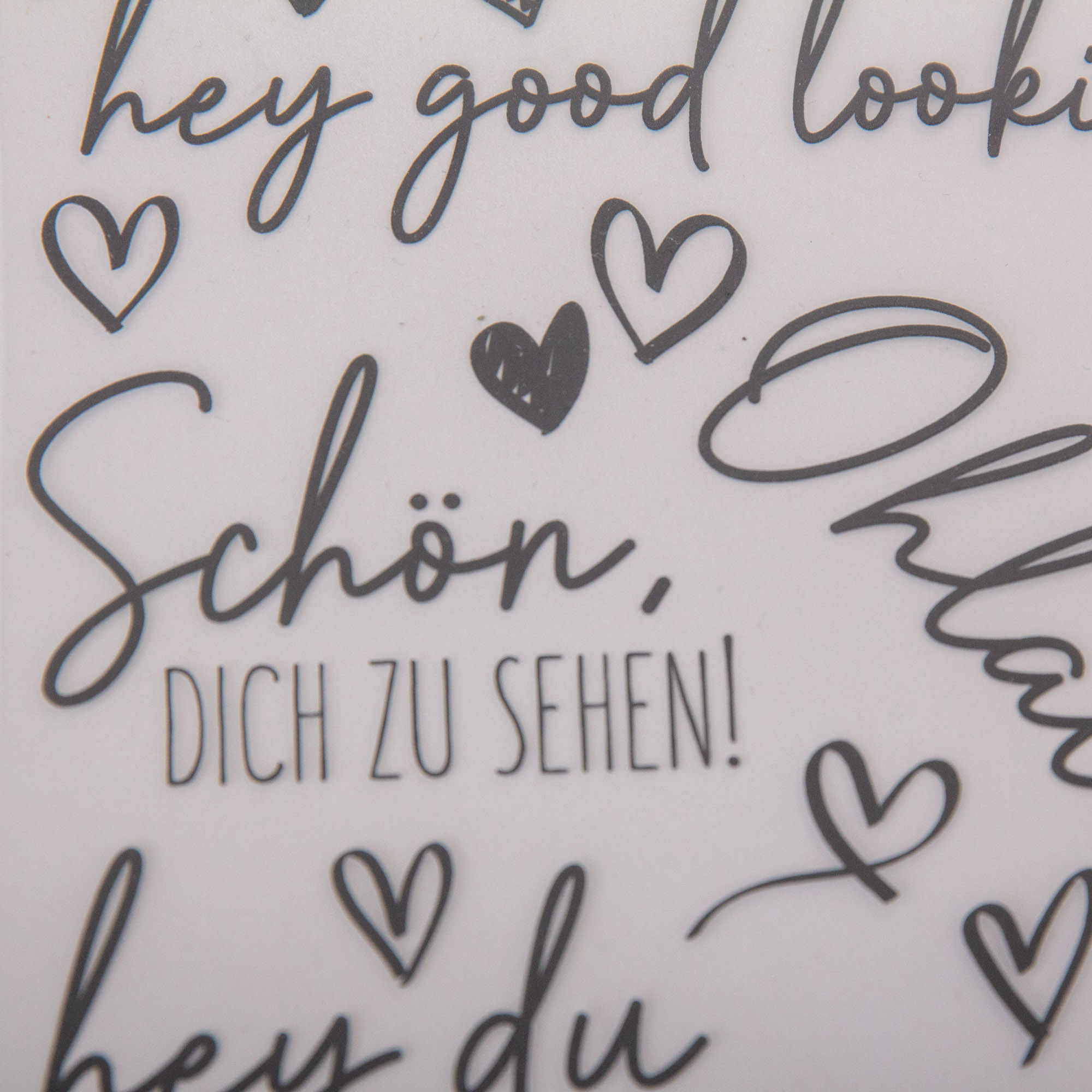 Rub-On Stickerbogen für Spiegel & Gläser im Format A5 | Aufkleber für Glas, Keramik, Porzellan, Raysin – Liebe und Komplimente 5 Rub Ons für Soiegel mit Sprüchen Ohlala, Geschirrspülfest, kratzfest und UV beständig